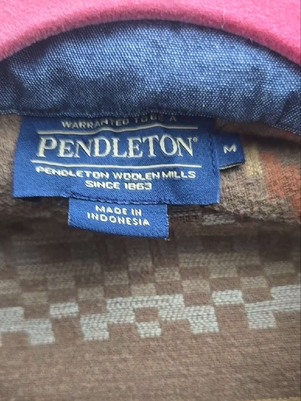 Pendleton Brown & Tan Patterned Lightweight Wool Shirt Jacket - Picture 3 of 10